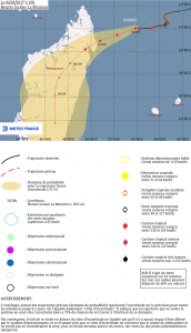 Trajectoire Enawo selon Météo France